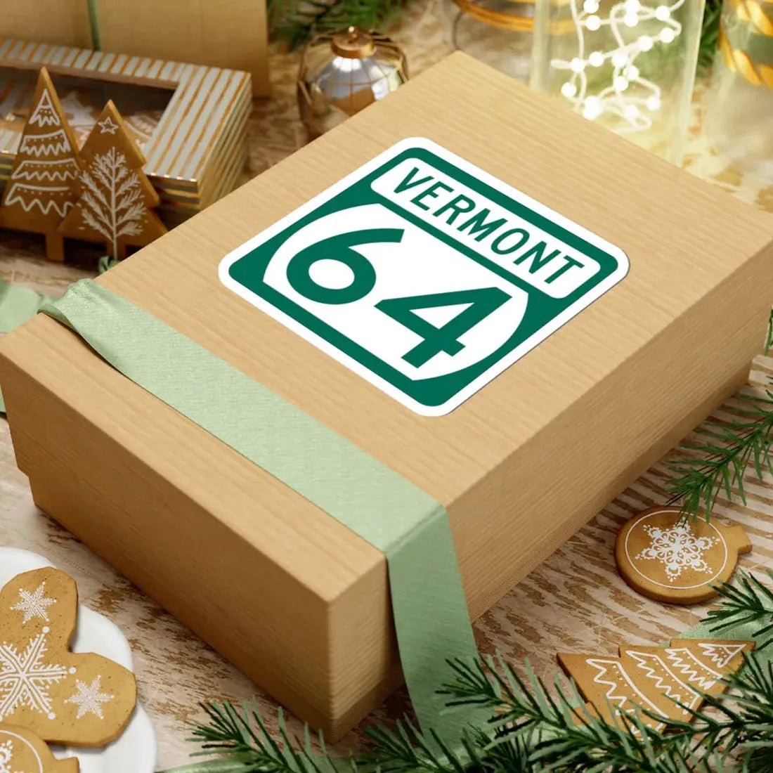 Vermont 64 (Vermont) (Road Sign) STICKER Vinyl Kiss-Cut Decal - The Sticker Space