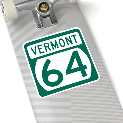 Vermont 64 (Vermont) (Road Sign) STICKER Vinyl Kiss-Cut Decal - The Sticker Space