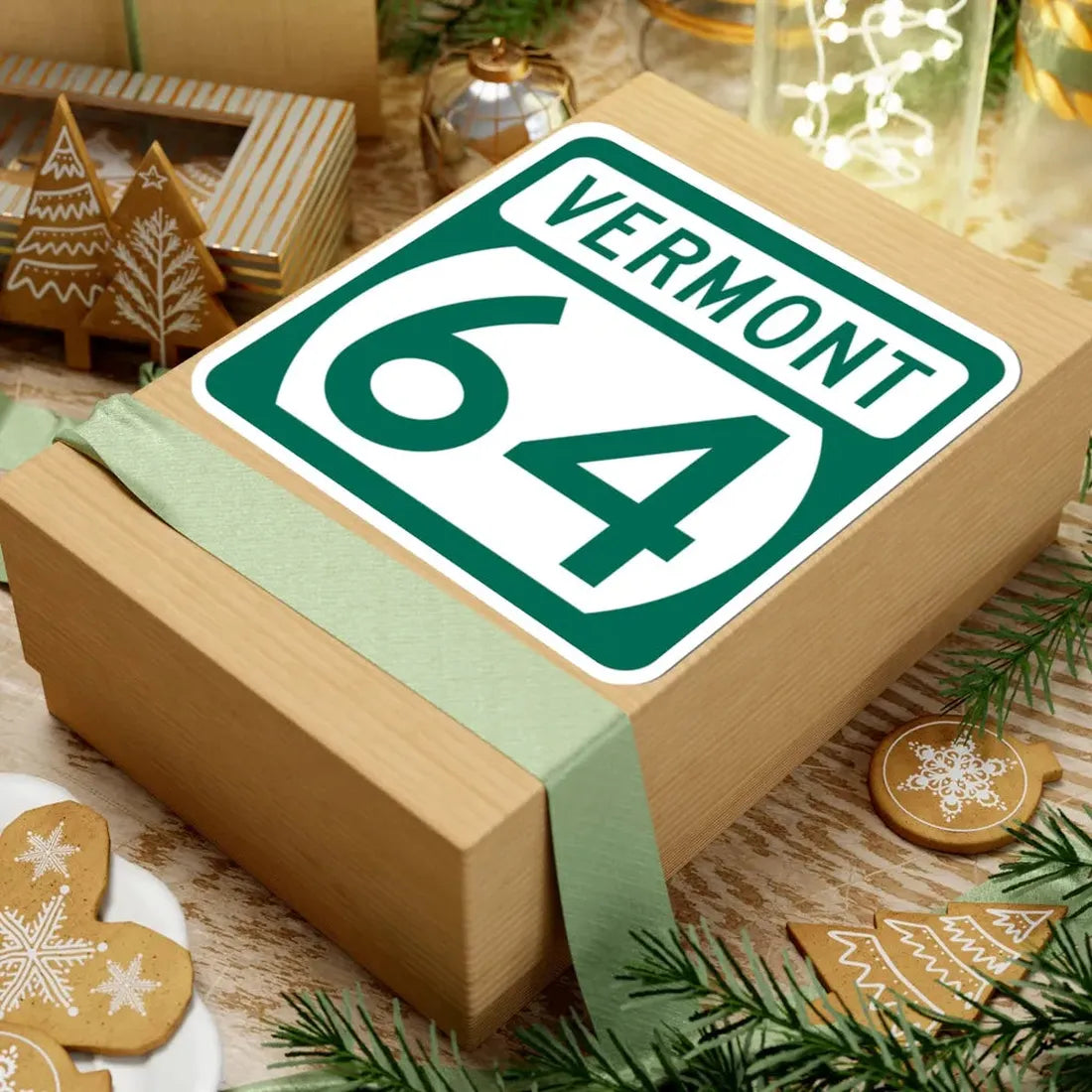 Vermont 64 (Vermont) (Road Sign) STICKER Vinyl Kiss-Cut Decal - The Sticker Space