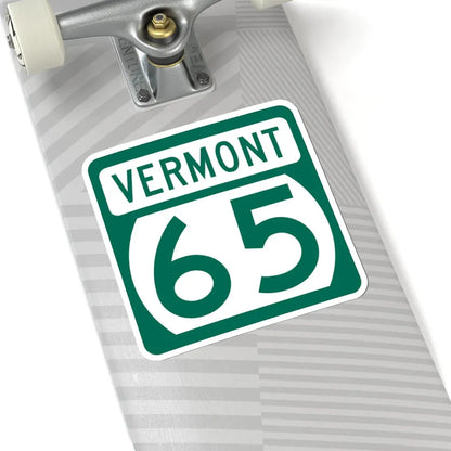 Vermont 65 (Vermont) (Road Sign) STICKER Vinyl Kiss-Cut Decal - The Sticker Space