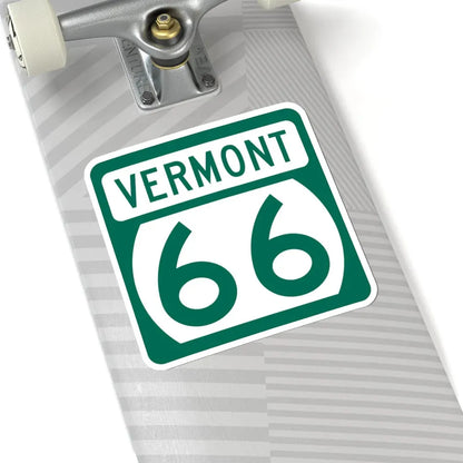 Vermont 66 (Vermont) (Road Sign) STICKER Vinyl Kiss-Cut Decal - The Sticker Space