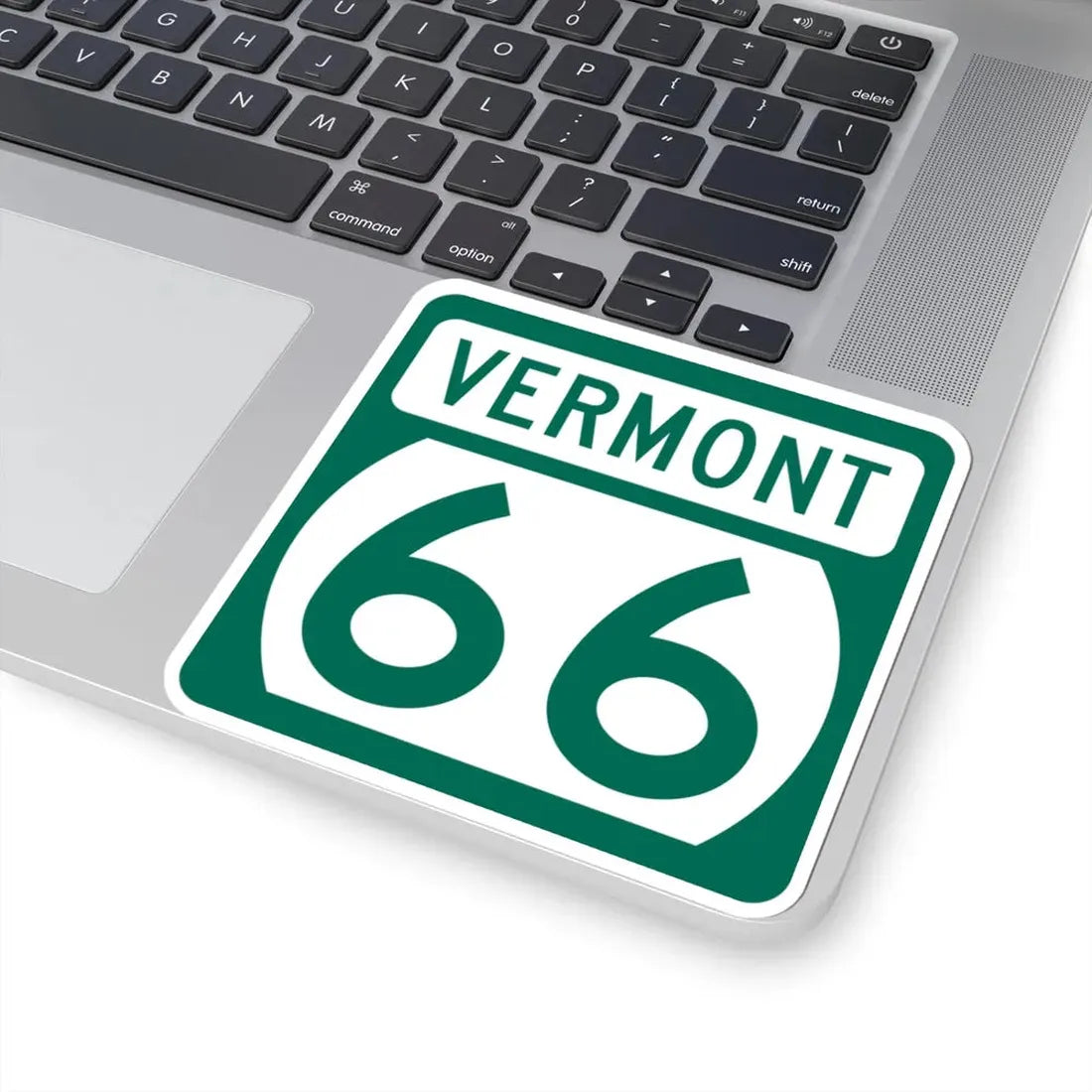 Vermont 66 (Vermont) (Road Sign) STICKER Vinyl Kiss-Cut Decal - The Sticker Space