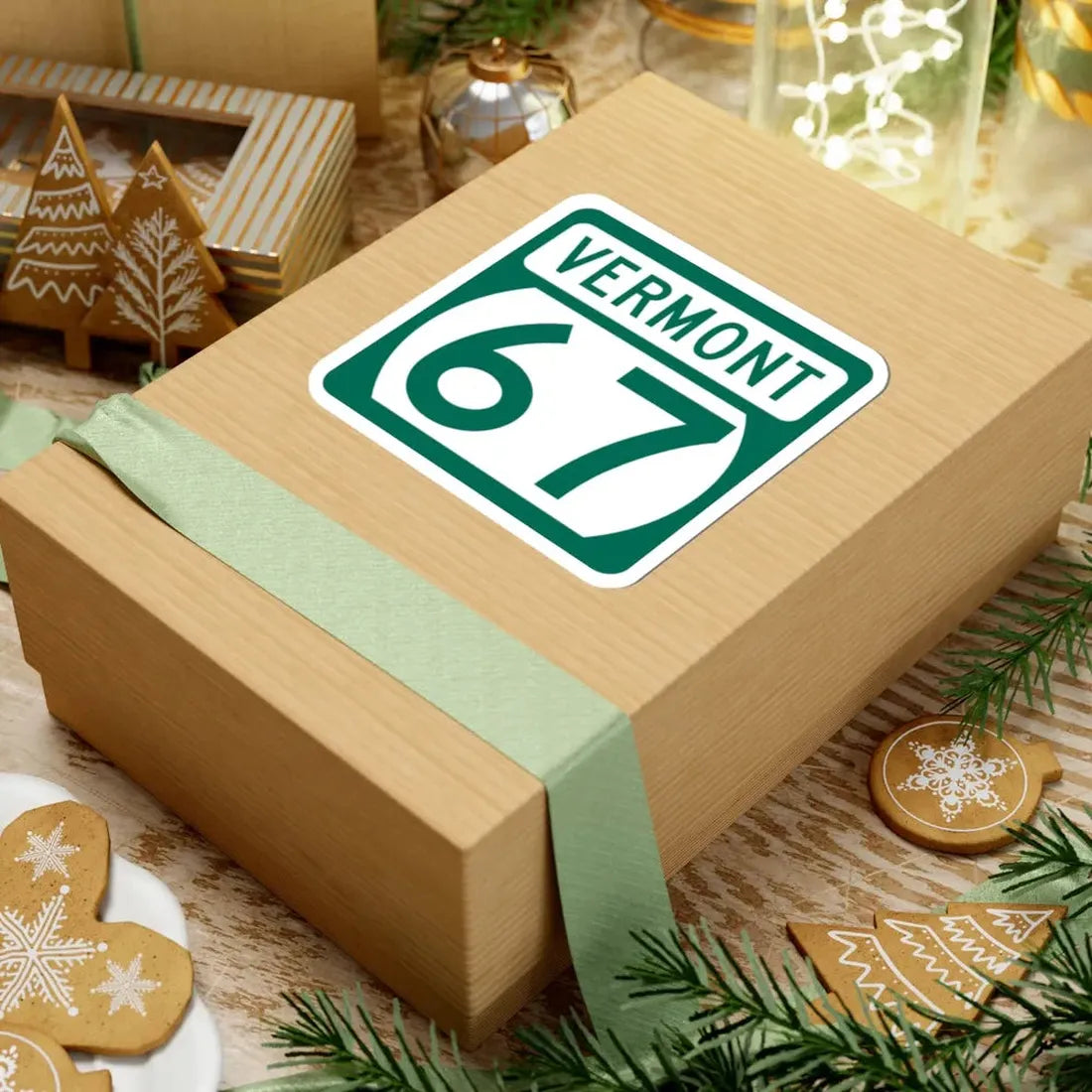 Vermont 67 (Vermont) (Road Sign) STICKER Vinyl Kiss-Cut Decal - The Sticker Space