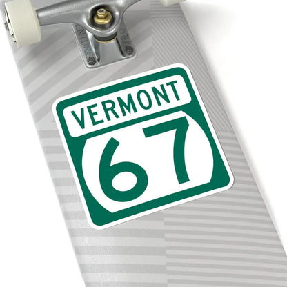 Vermont 67 (Vermont) (Road Sign) STICKER Vinyl Kiss-Cut Decal - The Sticker Space
