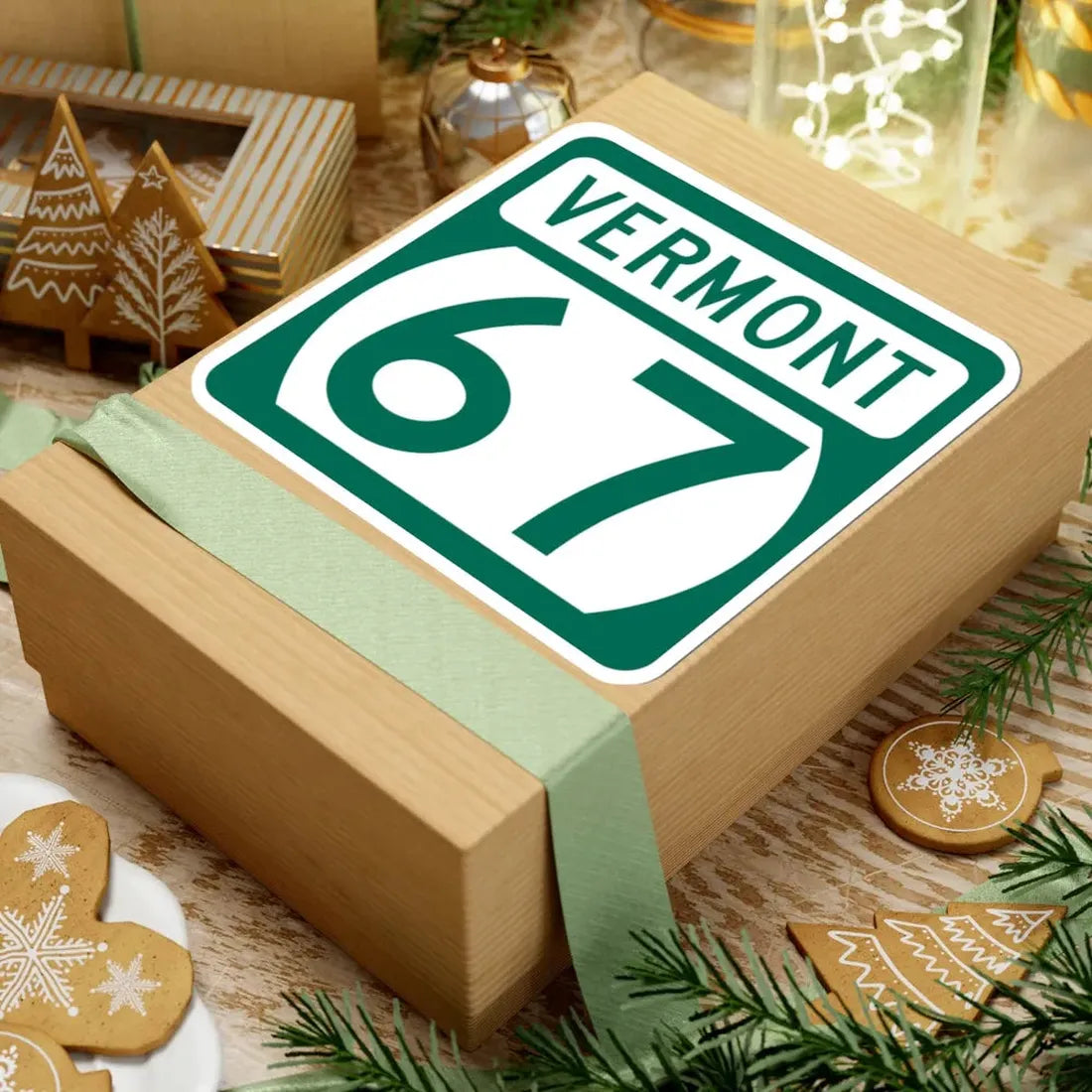 Vermont 67 (Vermont) (Road Sign) STICKER Vinyl Kiss-Cut Decal - The Sticker Space