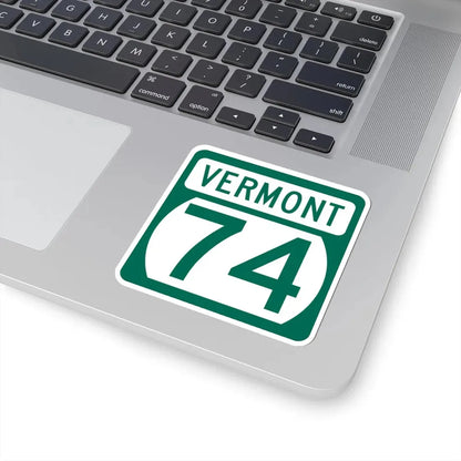 Vermont 74 (Vermont) (Road Sign) STICKER Vinyl Kiss-Cut Decal - The Sticker Space