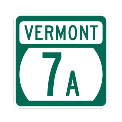Vermont 7A (Vermont) (Road Sign) STICKER Vinyl Kiss-Cut Decal 2 Inch White - The Sticker Space