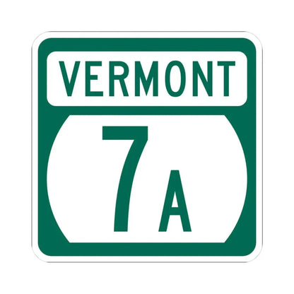 Vermont 7A (Vermont) (Road Sign) STICKER Vinyl Kiss-Cut Decal 3 Inch White - The Sticker Space