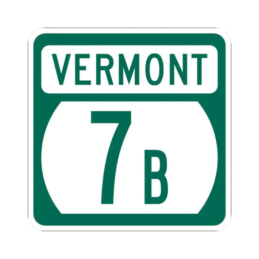 Vermont 7B (Vermont) (Road Sign) STICKER Vinyl Kiss-Cut Decal 2 Inch White - The Sticker Space