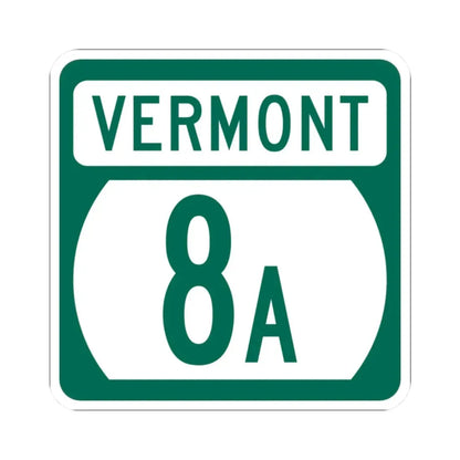 Vermont 8A (Vermont) (Road Sign) STICKER Vinyl Kiss-Cut Decal 2 Inch White - The Sticker Space
