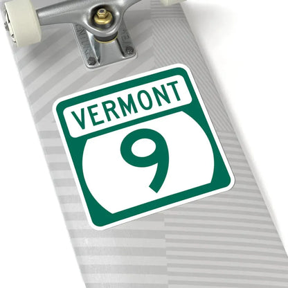 Vermont 9 (Vermont) (Road Sign) STICKER Vinyl Kiss-Cut Decal - The Sticker Space