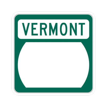 Vermont blank border (Vermont) (Road Sign) STICKER Vinyl Kiss-Cut Decal 2 Inch White - The Sticker Space