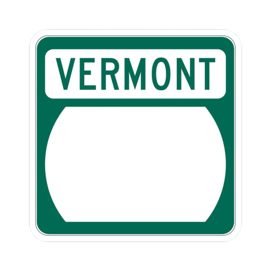 Vermont blank border (Vermont) (Road Sign) STICKER Vinyl Kiss-Cut Decal 2 Inch White - The Sticker Space