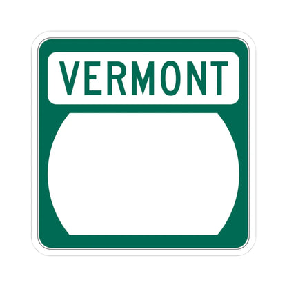 Vermont blank border (Vermont) (Road Sign) STICKER Vinyl Kiss-Cut Decal 3 Inch White - The Sticker Space