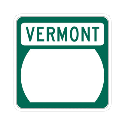 Vermont blank border (Vermont) (Road Sign) STICKER Vinyl Kiss-Cut Decal 4 Inch White - The Sticker Space