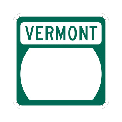 Vermont blank border (Vermont) (Road Sign) STICKER Vinyl Kiss-Cut Decal 6 Inch White - The Sticker Space