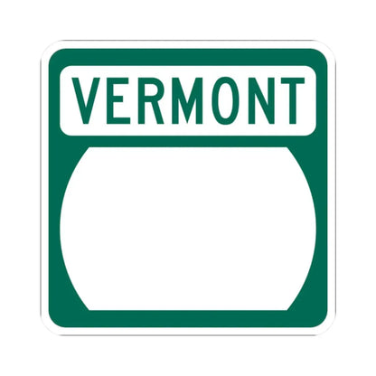 Vermont blank (Vermont) (Road Sign) STICKER Vinyl Kiss-Cut Decal 2 Inch White - The Sticker Space
