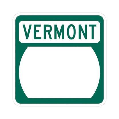 Vermont blank (Vermont) (Road Sign) STICKER Vinyl Kiss-Cut Decal 3 Inch White - The Sticker Space