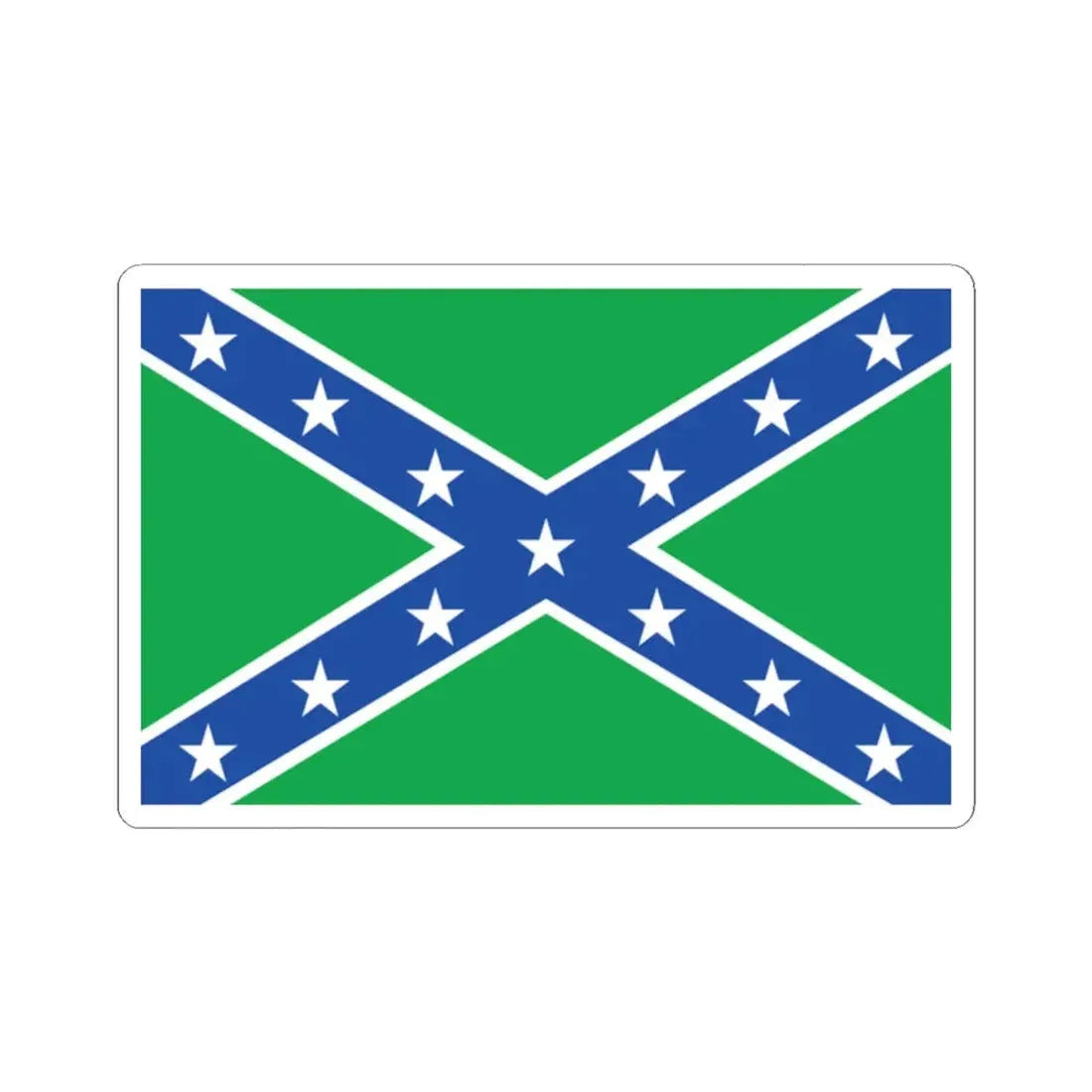 Vermont Rebel Flag (United States) STICKER Vinyl Kiss-Cut Decal 2 Inch White - The Sticker Space