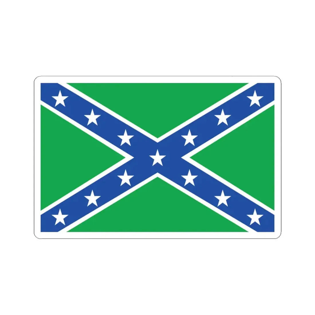 Vermont Rebel Flag (United States) STICKER Vinyl Kiss-Cut Decal 3 Inch White - The Sticker Space