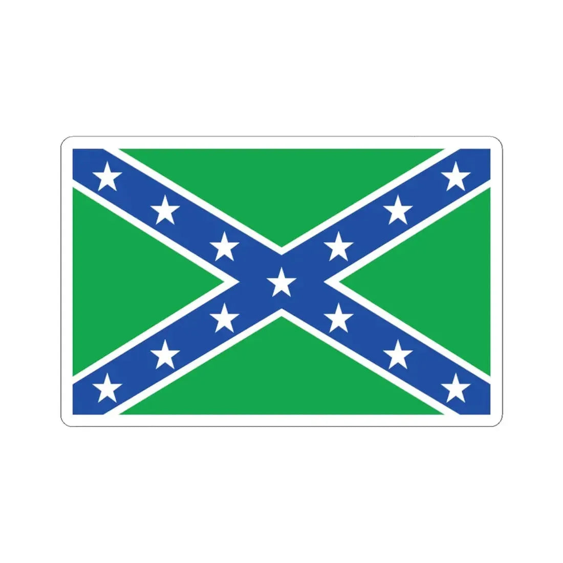 Vermont Rebel Flag (United States) STICKER Vinyl Kiss-Cut Decal 4 Inch White - The Sticker Space