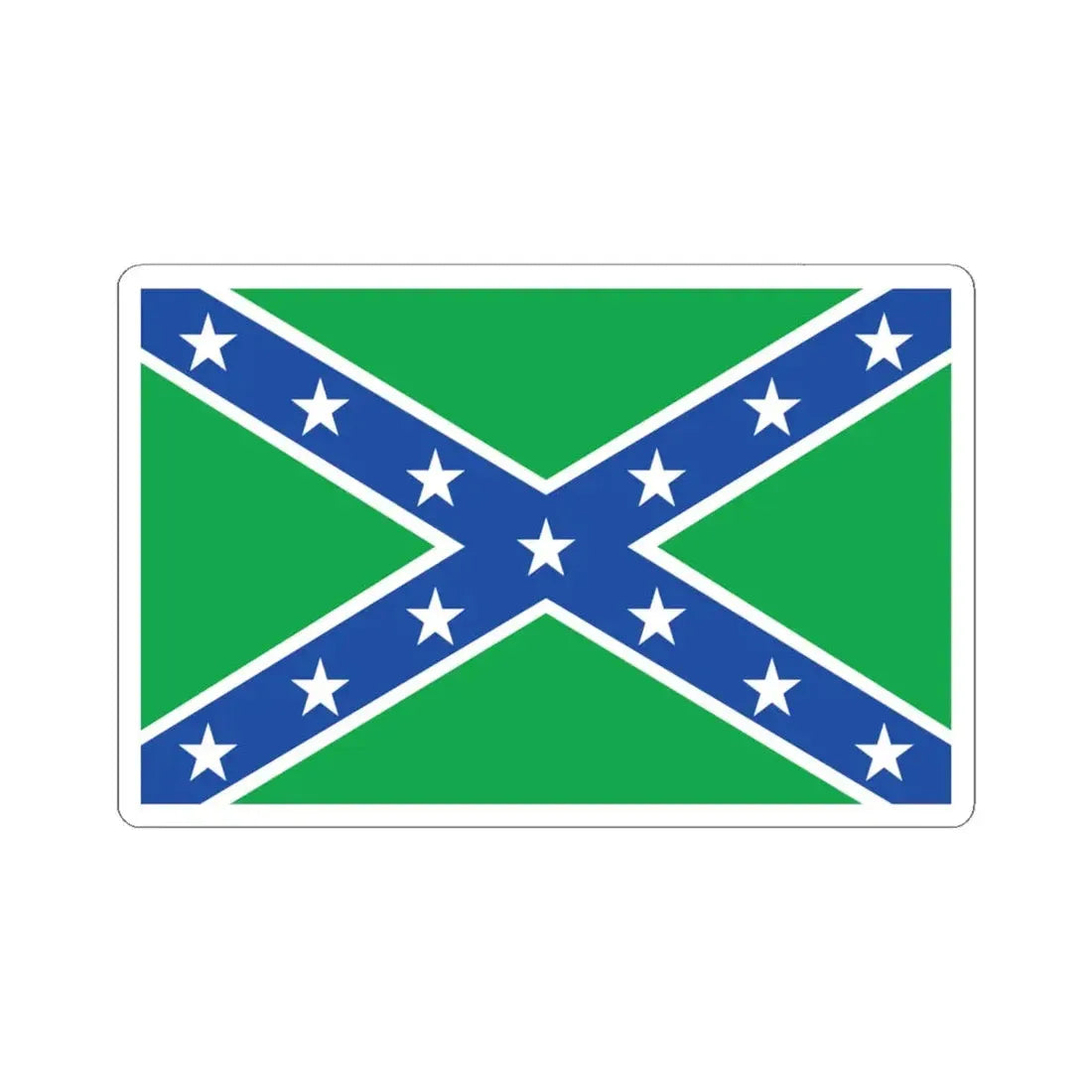 Vermont Rebel Flag (United States) STICKER Vinyl Kiss-Cut Decal 6 Inch White - The Sticker Space