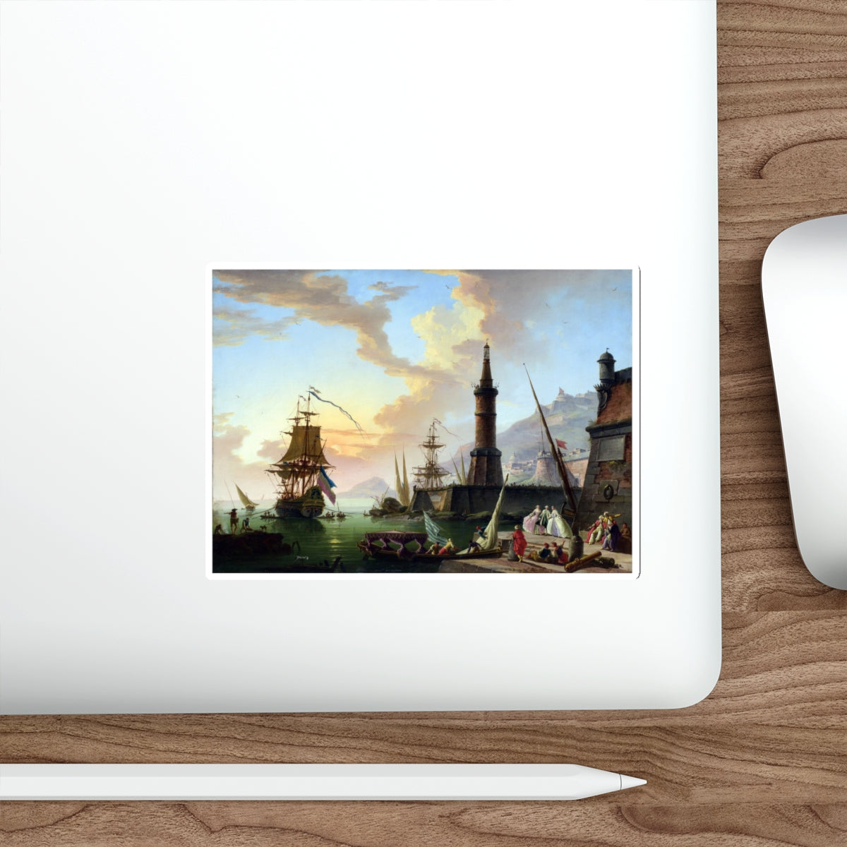 VERNET, Claude-Joseph - A Seaport (Artwork) STICKER Vinyl Die-Cut Decal-The Sticker Space