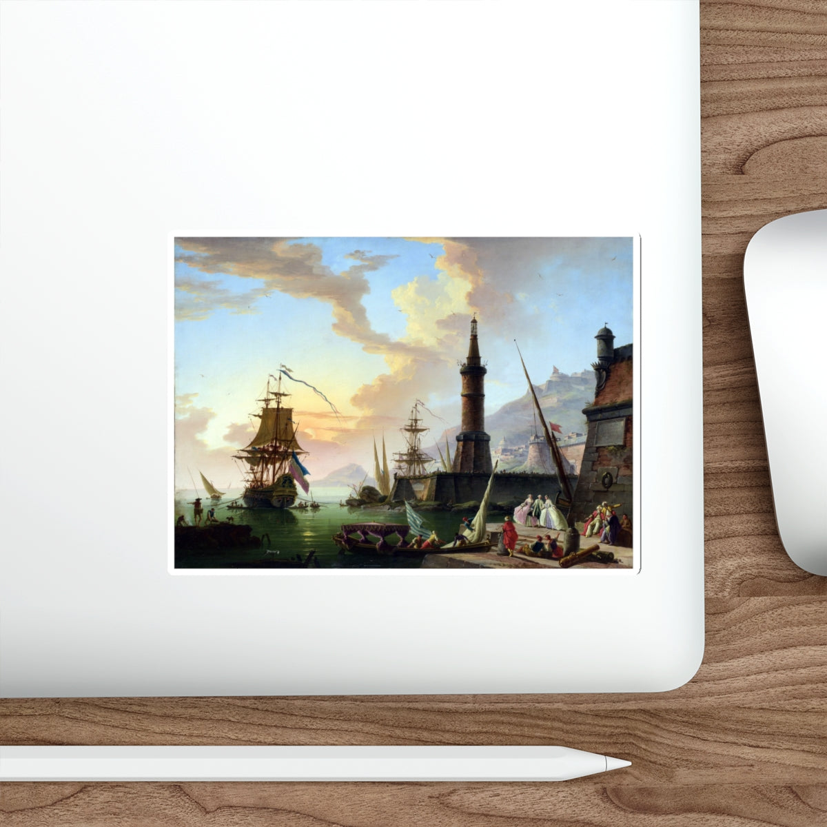 VERNET, Claude-Joseph - A Seaport (Artwork) STICKER Vinyl Die-Cut Decal-The Sticker Space