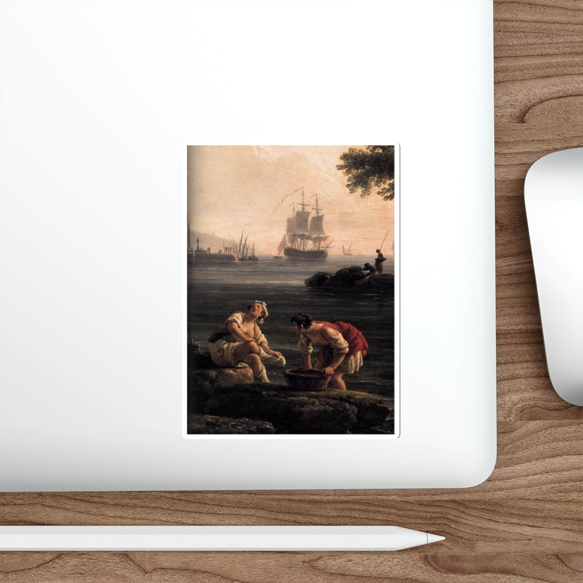 VERNET, Claude-Joseph - A Seashore (detail) (Artwork) STICKER Vinyl Die-Cut Decal-The Sticker Space