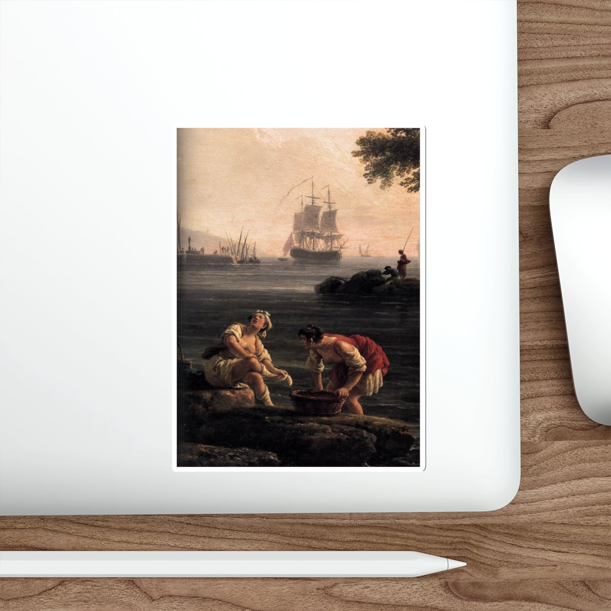 VERNET, Claude-Joseph - A Seashore (detail) (Artwork) STICKER Vinyl Die-Cut Decal-The Sticker Space