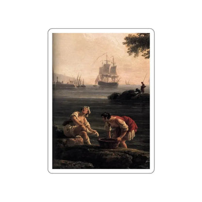 VERNET, Claude-Joseph - A Seashore (detail) (Artwork) STICKER Vinyl Die-Cut Decal White Die-Cut 6 Inch - The Sticker Space