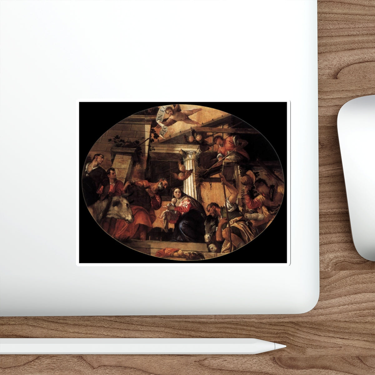 VERONESE, Paolo - Adoration of the Shepherds2 (Artwork) STICKER Vinyl Die-Cut Decal-The Sticker Space