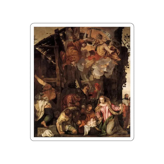 VERONESE, Paolo - Adoration of the Shepherds3 (Artwork) STICKER Vinyl Die-Cut Decal White Die-Cut 2 Inch - The Sticker Space