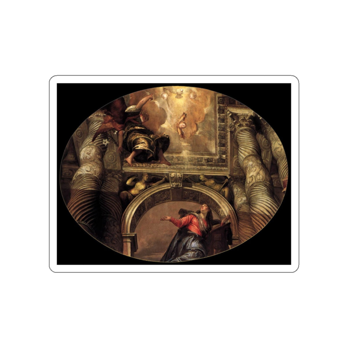 VERONESE, Paolo - Annunciation2 (Artwork) STICKER Vinyl Die-Cut Decal-White-The Sticker Space