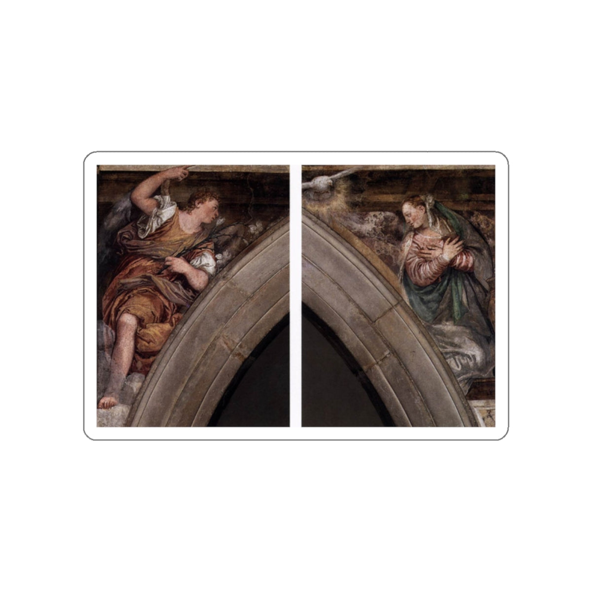 VERONESE, Paolo - Annunciation_1 (Artwork) STICKER Vinyl Die-Cut Decal-White-The Sticker Space