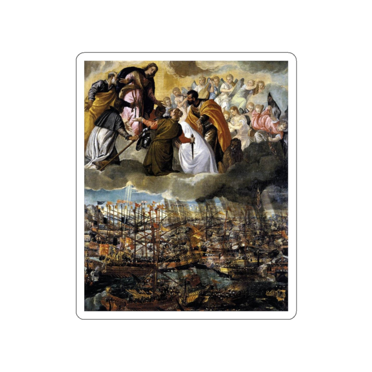 VERONESE, Paolo - Battle of Lepanto (Artwork) STICKER Vinyl Die-Cut Decal-White-The Sticker Space