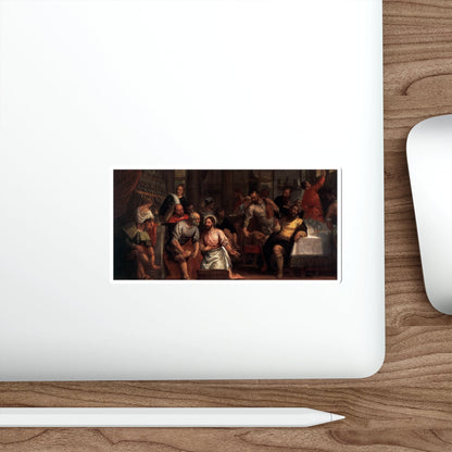 VERONESE, Paolo - Christ Washing the Feet of the Disciples (Artwork) STICKER Vinyl Die-Cut Decal-The Sticker Space