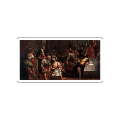 VERONESE, Paolo - Christ Washing the Feet of the Disciples (Artwork) STICKER Vinyl Die-Cut Decal White Die-Cut 5 Inch - The Sticker Space