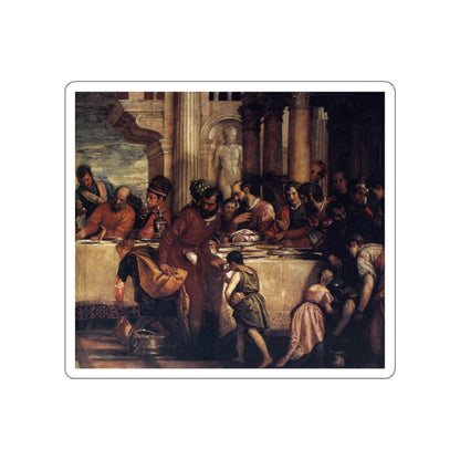 VERONESE, Paolo - Feast at the House of Simon (detail)3 (Artwork) STICKER Vinyl Die-Cut Decal-White-The Sticker Space