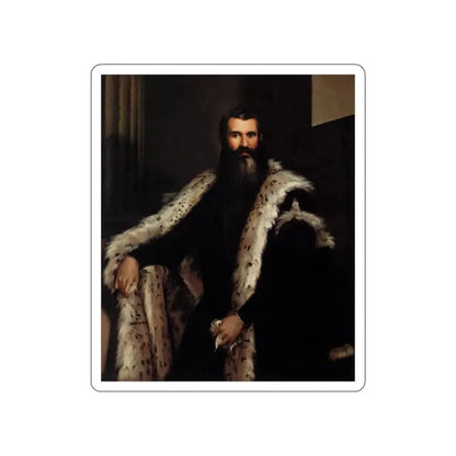 VERONESE, Paolo - Gentleman in a Lynx Fur (Artwork) STICKER Vinyl Die-Cut Decal White Die-Cut 2 Inch - The Sticker Space