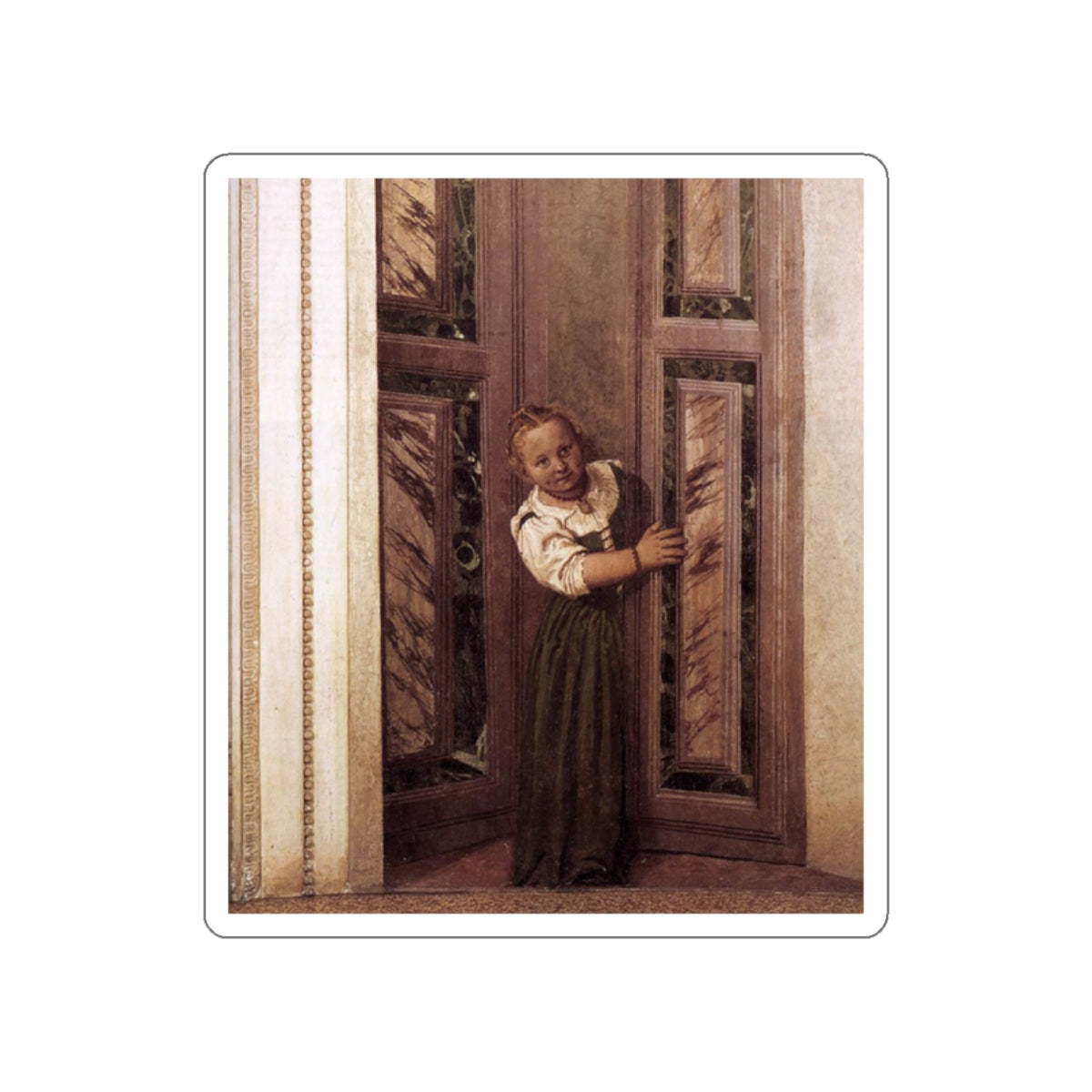 VERONESE, Paolo - Girl in the Doorway (Artwork) STICKER Vinyl Die-Cut Decal-White-The Sticker Space