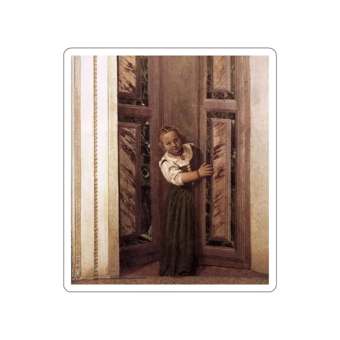 VERONESE, Paolo - Girl in the Doorway (Artwork) STICKER Vinyl Die-Cut Decal White Die-Cut 4 Inch - The Sticker Space