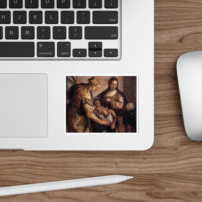 VERONESE, Paolo - Holy Family with St Barbara and the Infant St John (Artwork) STICKER Vinyl Die-Cut Decal-The Sticker Space