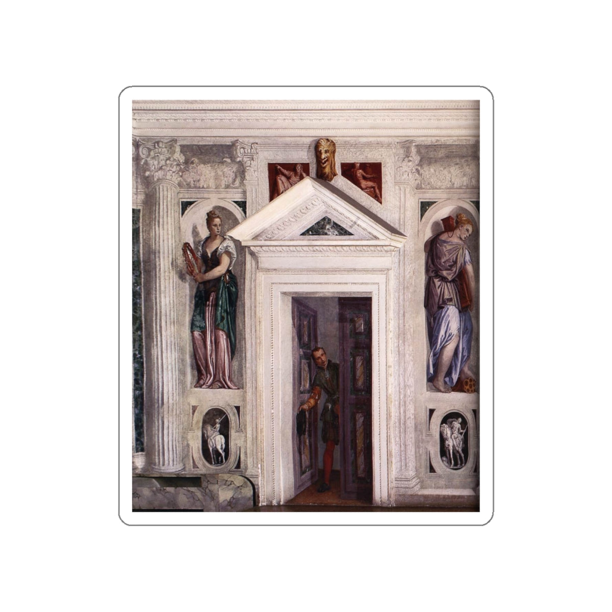 VERONESE, Paolo - Illusory Door (Artwork) STICKER Vinyl Die-Cut Decal-White-The Sticker Space