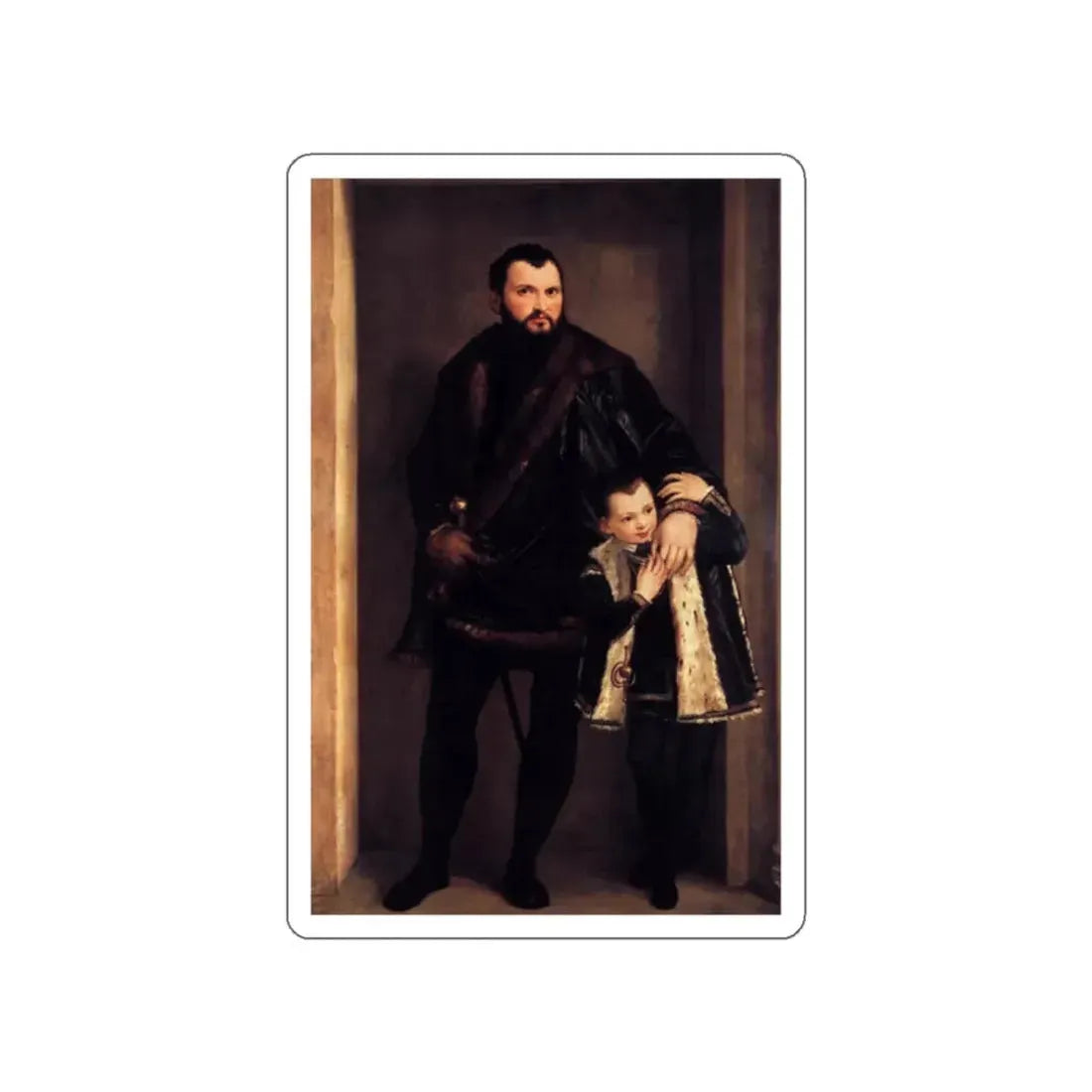 VERONESE, Paolo - Iseppo and Adriano da Porto2 (Artwork) STICKER Vinyl Die-Cut Decal White Die-Cut 2 Inch - The Sticker Space