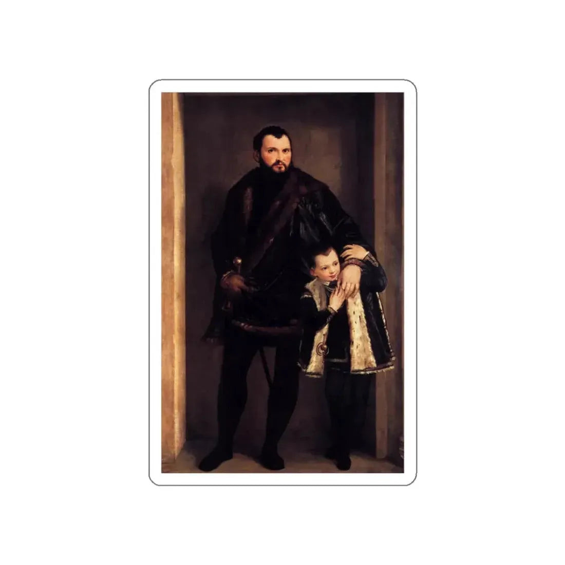 VERONESE, Paolo - Iseppo and Adriano da Porto2 (Artwork) STICKER Vinyl Die-Cut Decal White Die-Cut 3 Inch - The Sticker Space