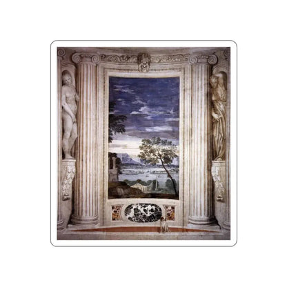 VERONESE, Paolo - Landscape with Harbour (Artwork) STICKER Vinyl Die-Cut Decal White Die-Cut 2 Inch - The Sticker Space