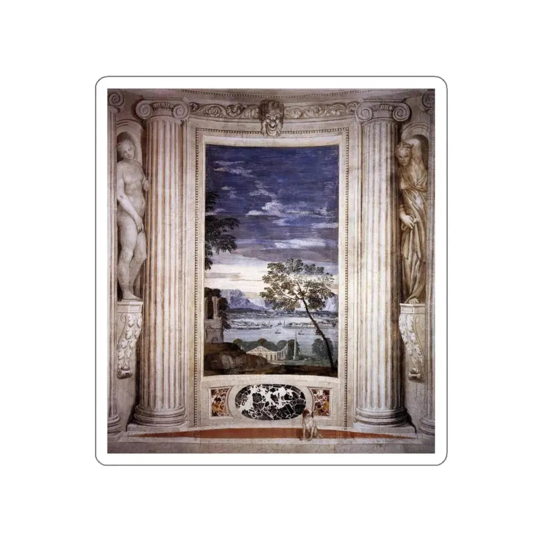 VERONESE, Paolo - Landscape with Harbour (Artwork) STICKER Vinyl Die-Cut Decal White Die-Cut 5 Inch - The Sticker Space