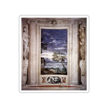 VERONESE, Paolo - Landscape with Harbour (Artwork) STICKER Vinyl Die-Cut Decal White Die-Cut 5 Inch - The Sticker Space