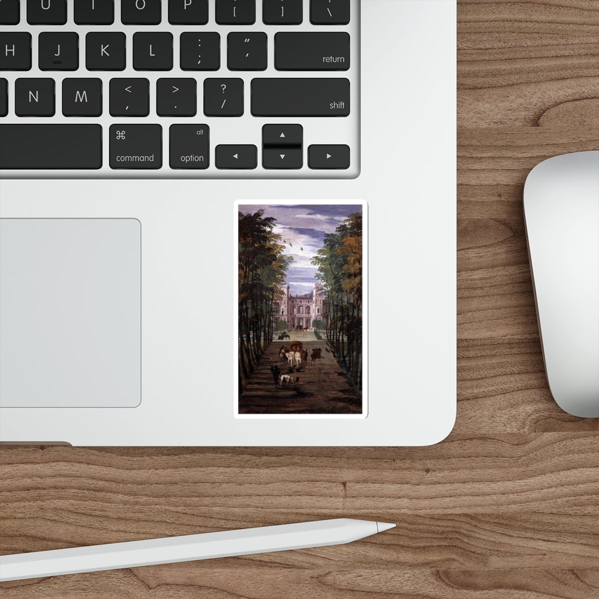 VERONESE, Paolo - Landscape with Villa and Carriages (detail) (Artwork) STICKER Vinyl Die-Cut Decal-The Sticker Space